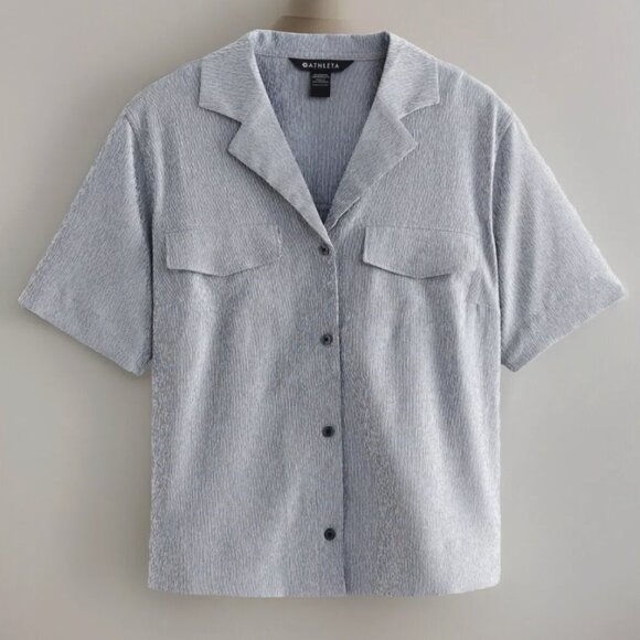 Athleta Tops - XS Oversized - ATHLETA - Echo Top Quick Drying Gray NEW $99 msrp